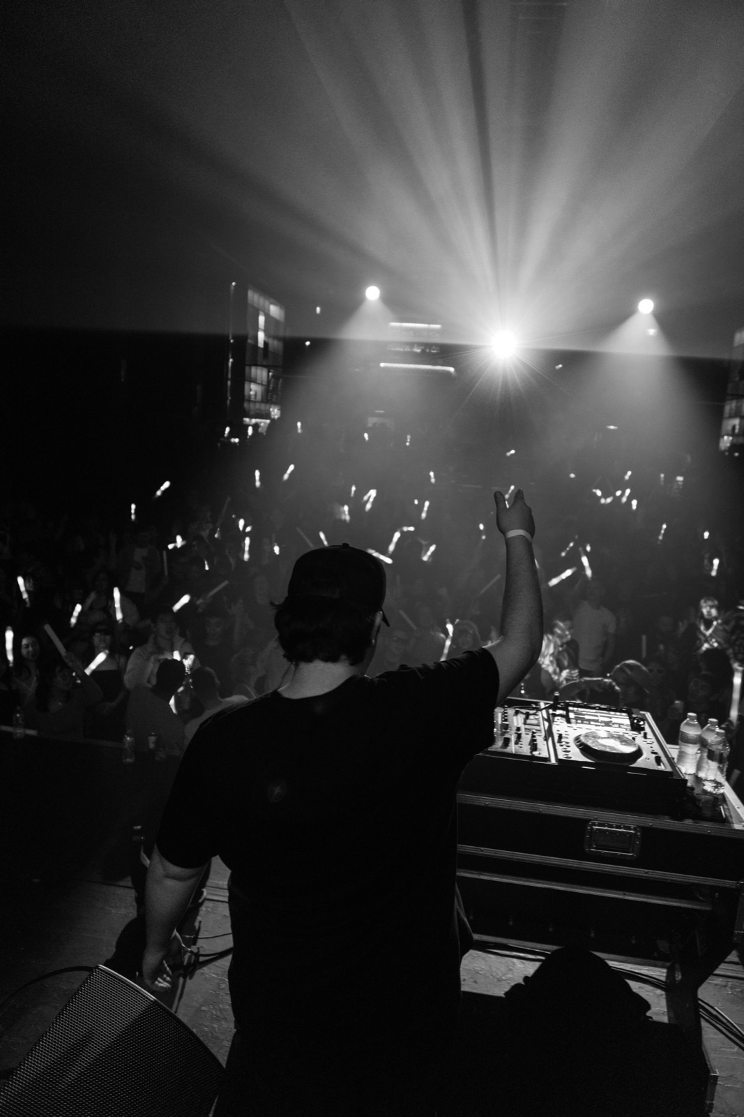 DJ Jackson performing to a concert crowd